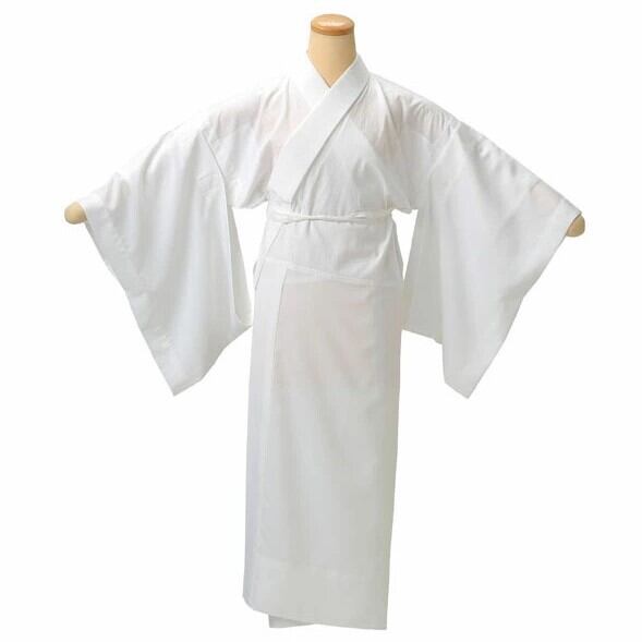 【き楽っく】襦袢（L）ベーシック　袖付き　白　和装庵　ローズカラー　日本製　簡単ベーシック