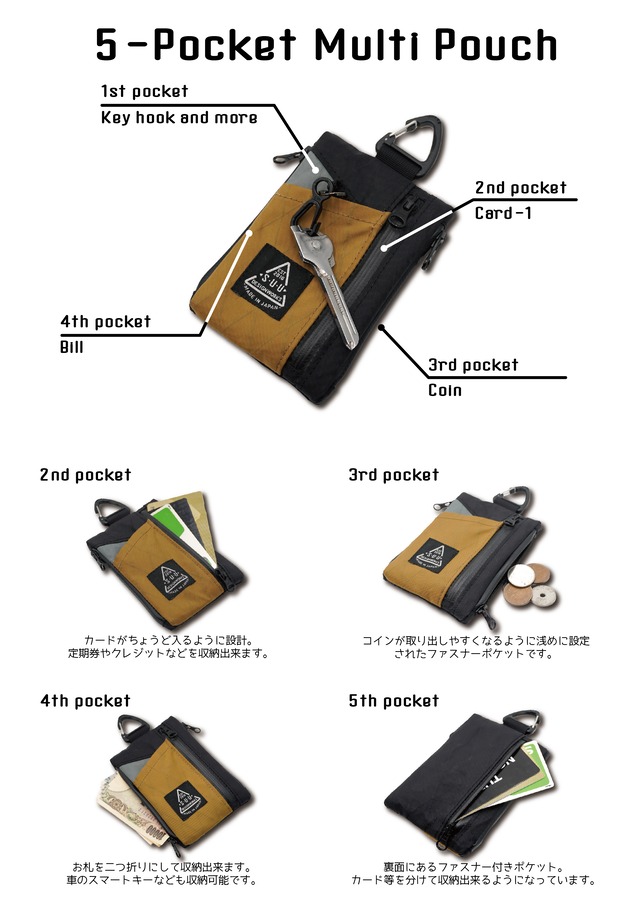 multi pouch (BLACK CAM）