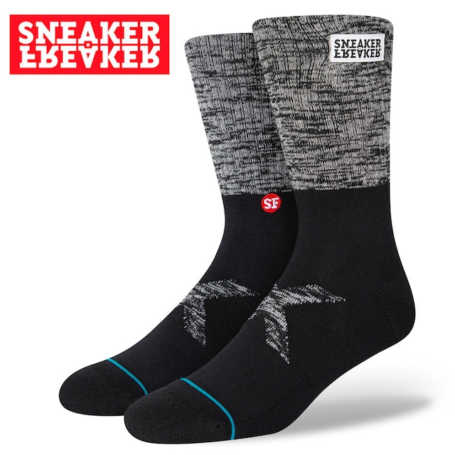 STANCE FREAKER PATCH BLACK SNEAKER FREAKER スニーカーフリーカー コラボモデル インフィニット クルー ソックス 靴下