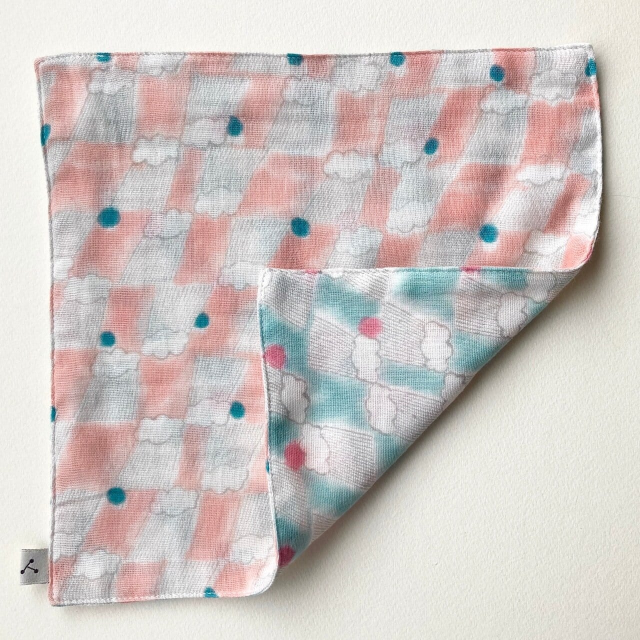 admi リバーシブルガーゼハンカチ Sky×Sky ad06