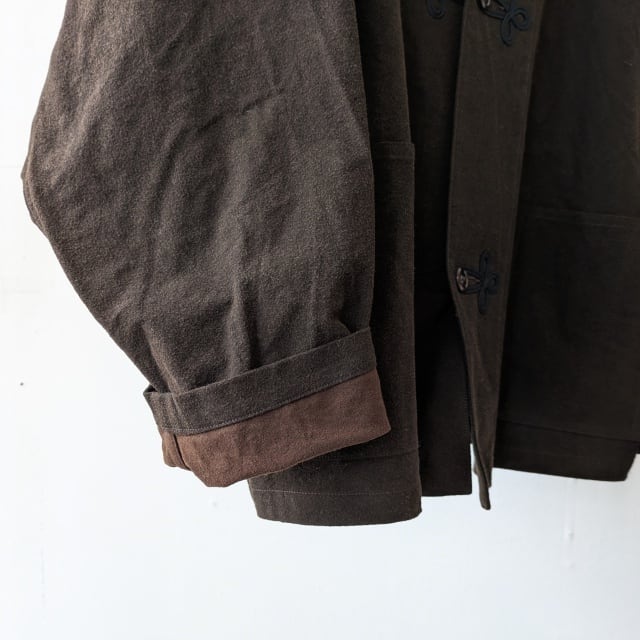 HAVERSACK コットンフランネルスタンドカラージャケット Mud-dyed