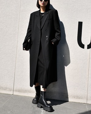 ストレートラインロングテーラードコート 3color A0643