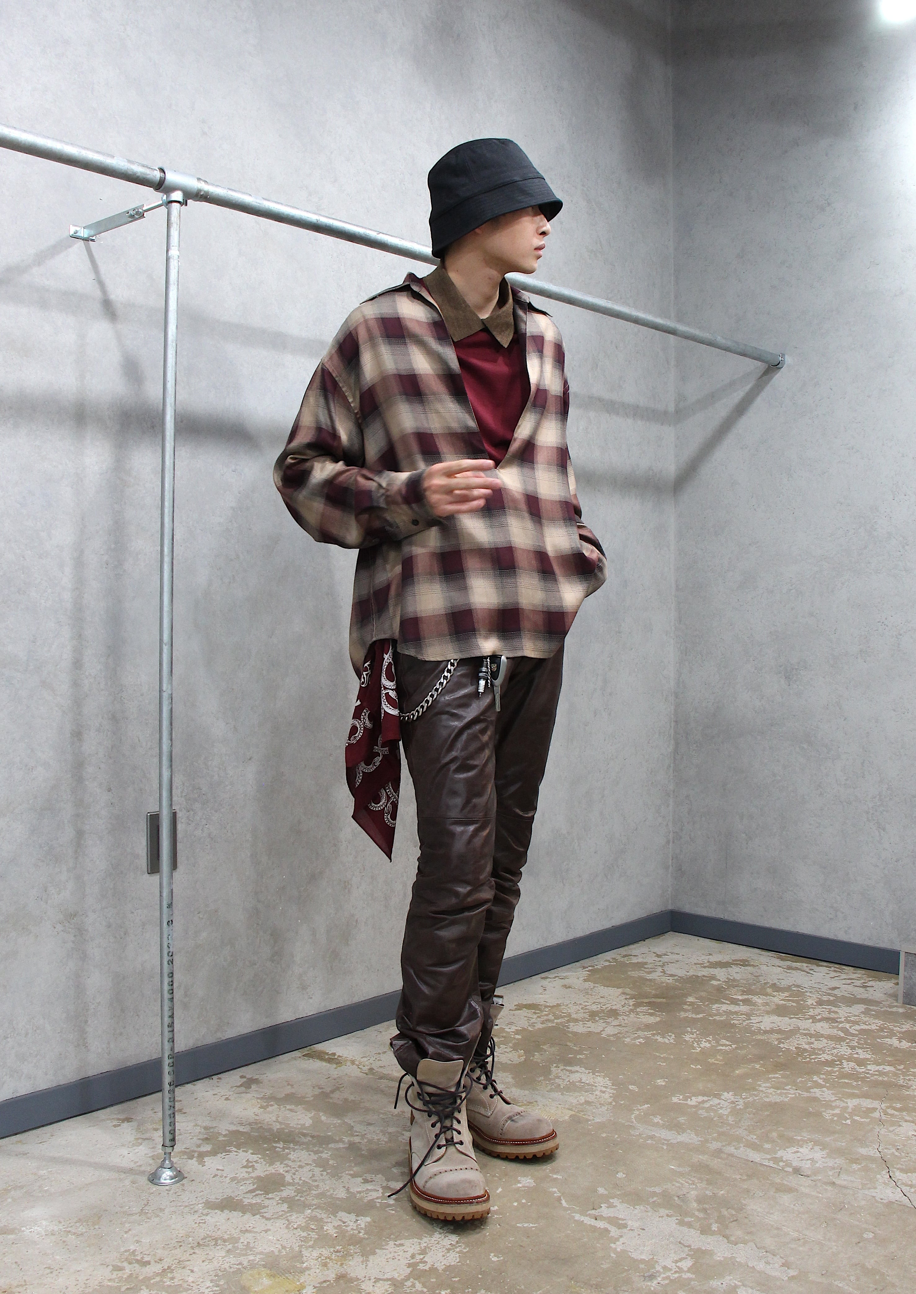 SUGARHILL / PLAID SKIPPER SHIRTS (WINE RED) | orio online store