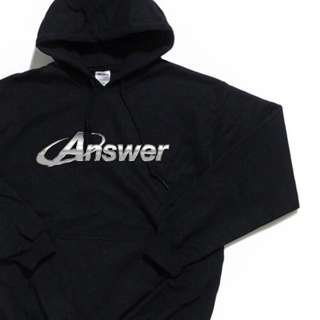 ANSWER COLLECTION /  METALIC LOGO HOODIE