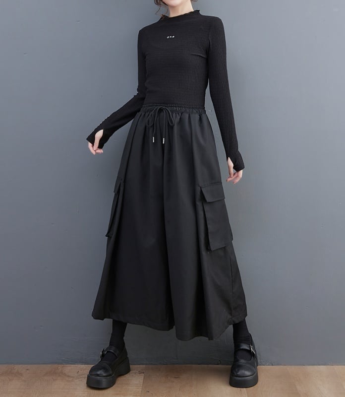 ★日本製 Plantation コットンリネン カーゴ ガウチョパンツ ☆日本製 Plantation コットンリネン カーゴ ガウチョパンツ