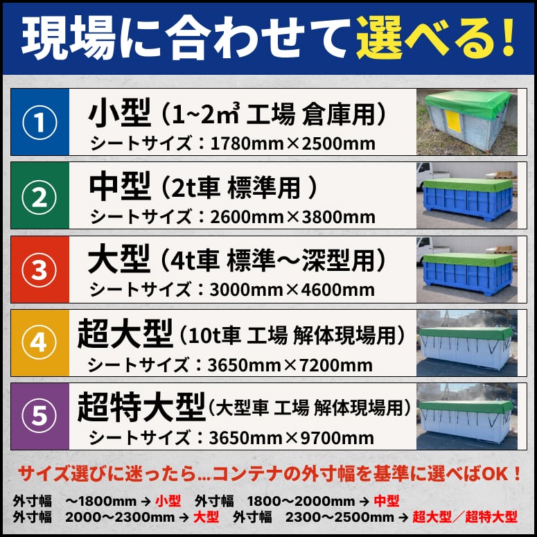 産廃コンテナ用シート 2㎥サイズ 非防水・メッシュタイプ 産廃ボックス