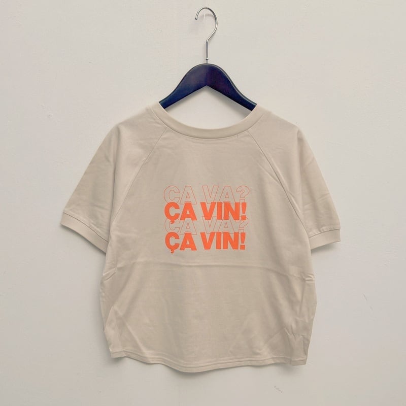 QTUME /クチューム ロゴプリント 半袖ラグラン Tシャツ 612-25227