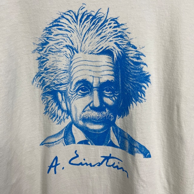90s USA製　アインシュタイン　プリントTシャツ　偉人t 白　L