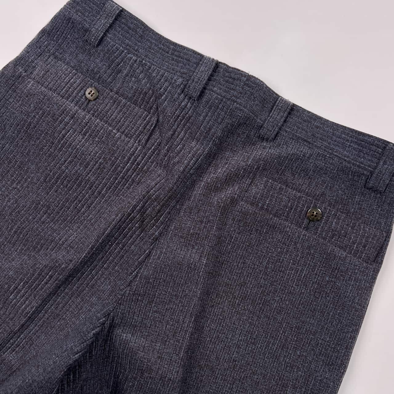 renoma sports club レノマ コーデュロイ タック スラックス パンツ 50/グレー×水色系 メンズ ゴルフ