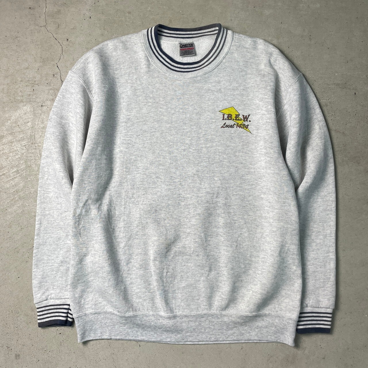 90年代 USA製 スウェットシャツ IBEW ワンポイントロゴ プリント 
