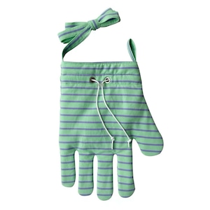 [LIJUNWANG] Mint Purple Striped Glove Crossbody Bag