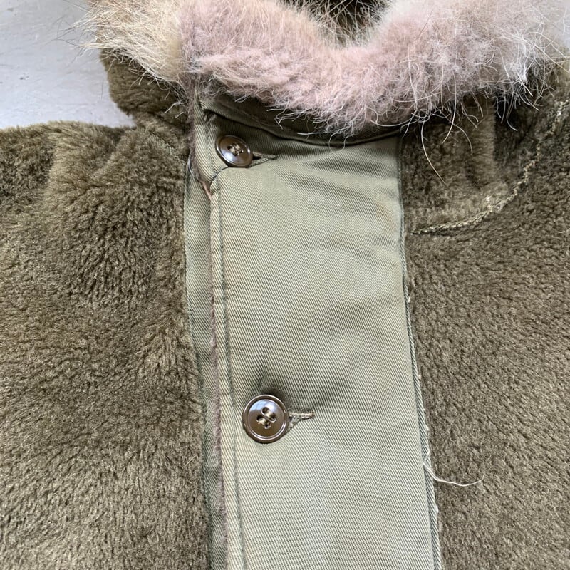 40s m43 フィールドパーカー　ファージャケット　ジップカスタム 40'S U.S ARMY M-43 Pile Field Parka Modified MEDIUM 40年代