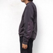 meanswhile  Split Yoke Sleeve L/S Tee  CHARCOAL