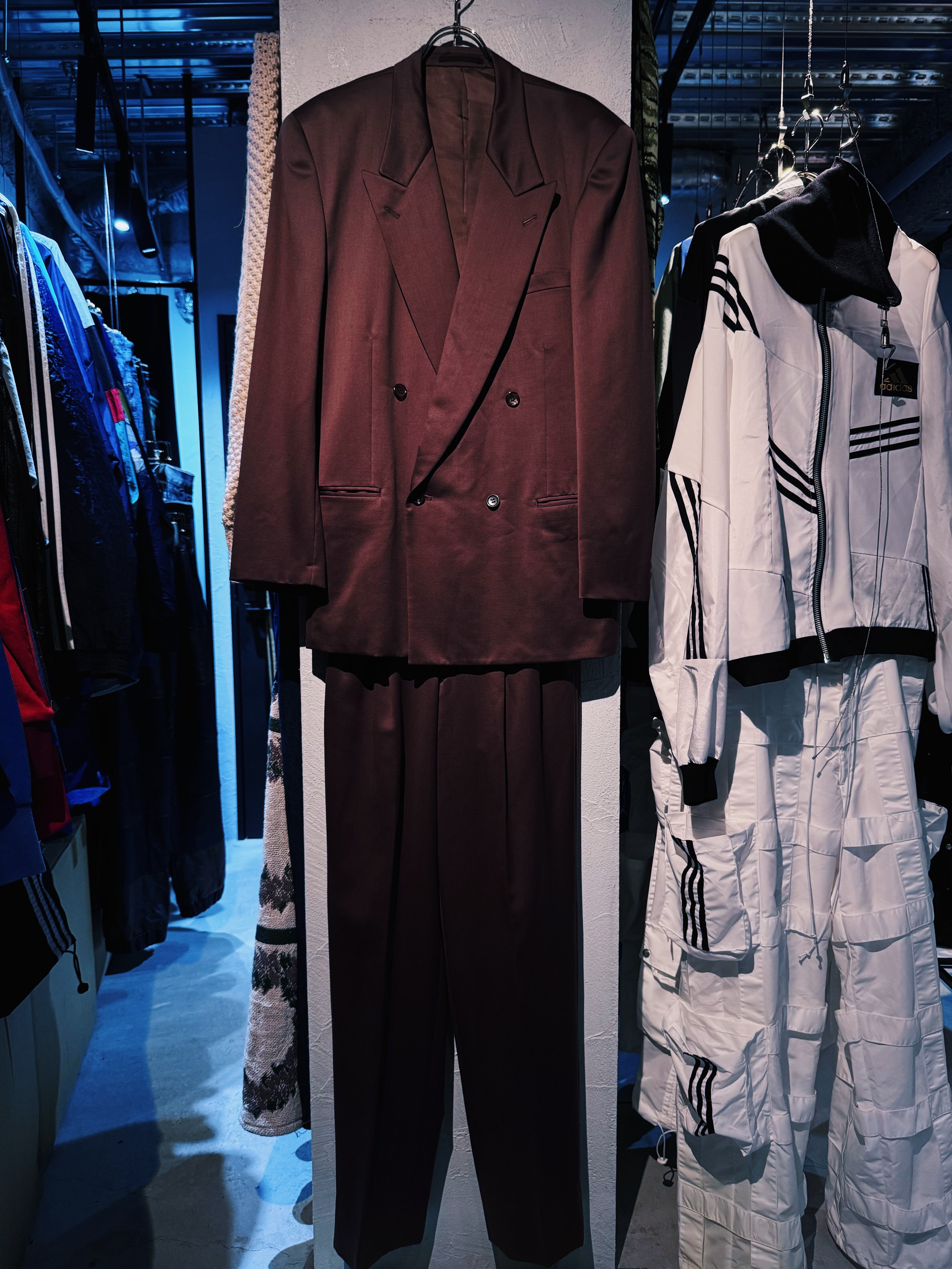 【D4C】90’s champagne gold color quattro botão double breasted set up