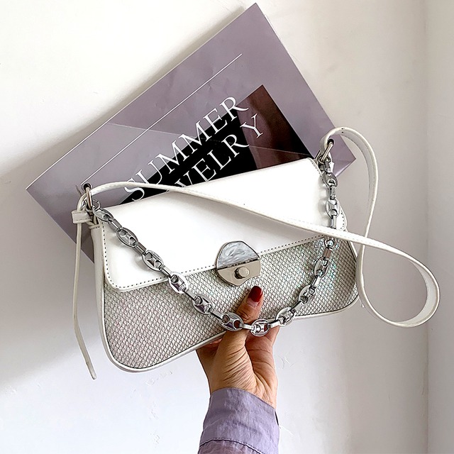 ネットレッドレディーススモールバッグ2020夏の新しいトレンディなワイルドチェーンショルダーバッグファッションテクスチャ脇の下バッグ Tiancai_Wing_Bag1540493