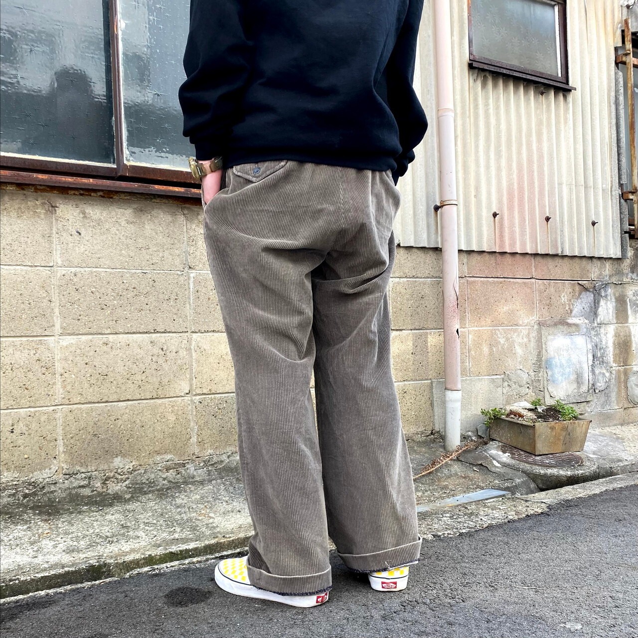 70〜80年代 エディーバウアー 太畝 ワイドストレート コーデュロイ 