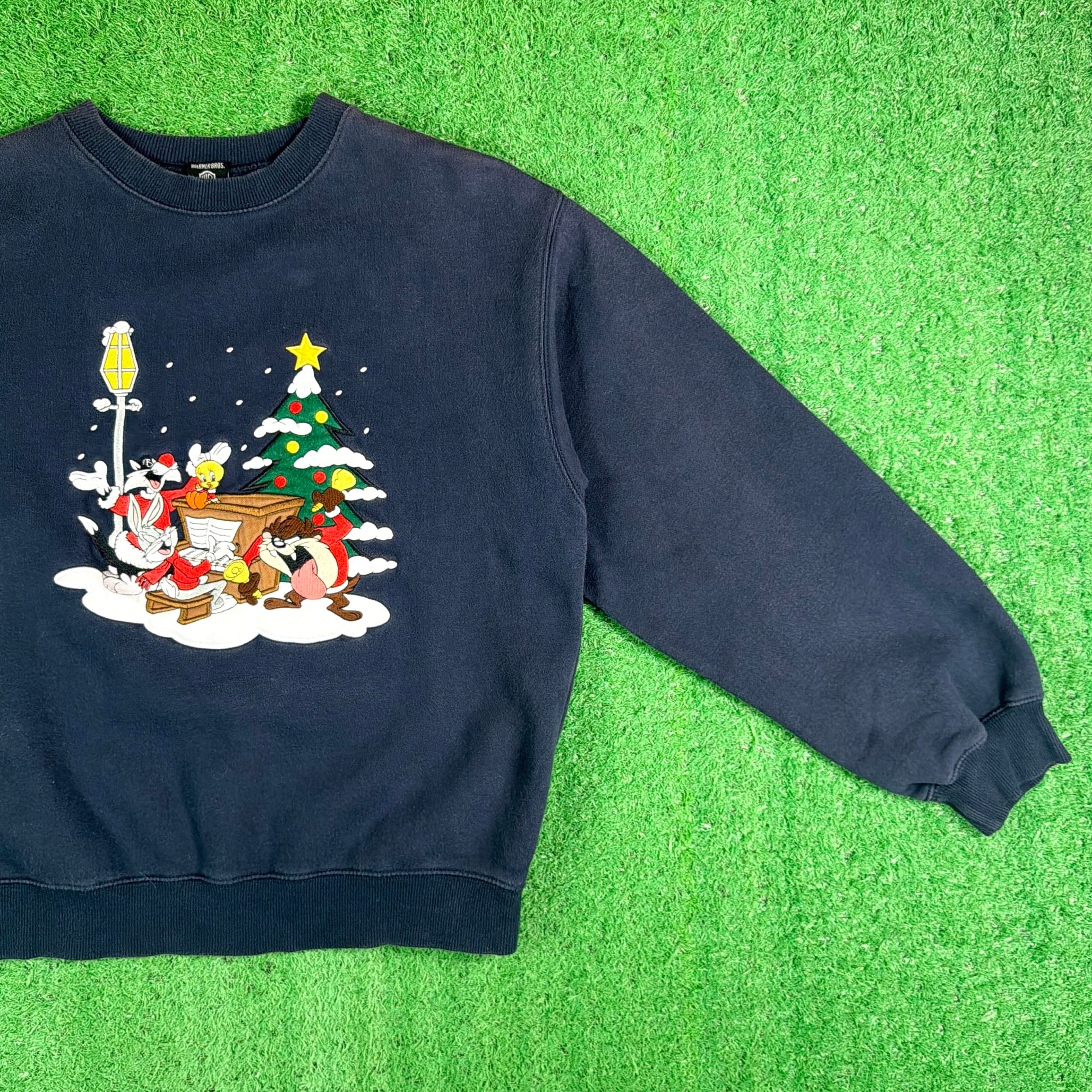 Men's】 90s Looney Tunes クリスマス スウェットシャツ/ 90年代 古着