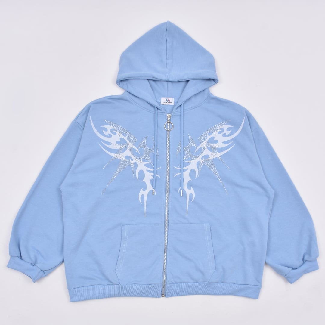 7/10 完売→再入荷！】30%OFF☆ラインストーン トライバルZIPパーカー