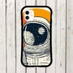 受注生産 iPhoneケース 月面を映す宇宙飛行士ヘルメット｜宇宙飛行士モチーフ RFSP017D