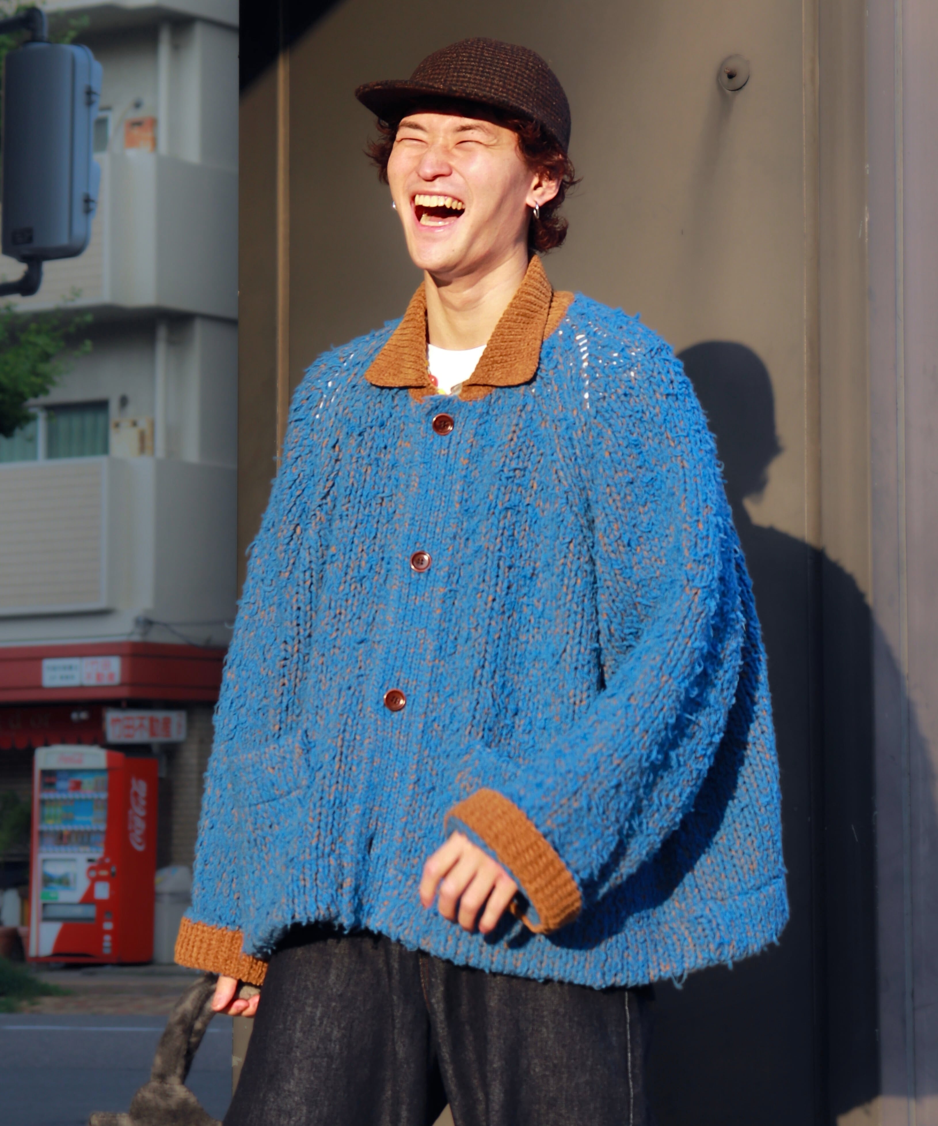 Kota Gushiken / KGAW25-K09 FISHERMAN'S WOOL FUR JACKET (LIGHT BLUE