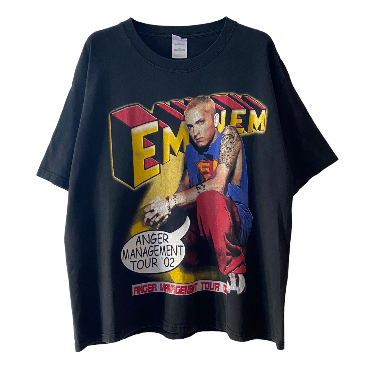 VINTAGE ヴィンテージ 2002 EMINEM Anger Management Ludacris Rap Tee エミネム 両面プリント クルーネック半袖Tシャツ ホワイト