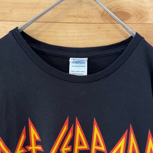 【DELTA】Def Leppard  バンドTシャツ フォトプリント ロゴ Mサイズ デフレパード ロックtシャツ US古着 アメリカ古着