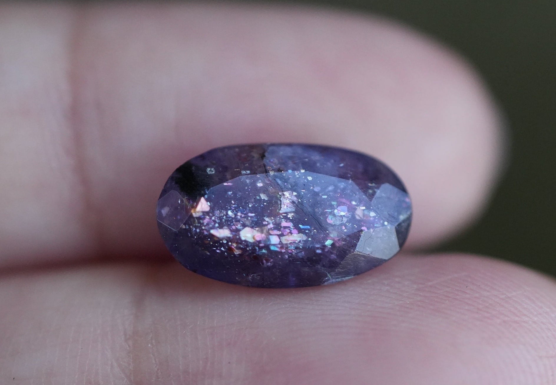 3.1ct☆ブラットショットアイオライト サンストーン s1140 | Funky