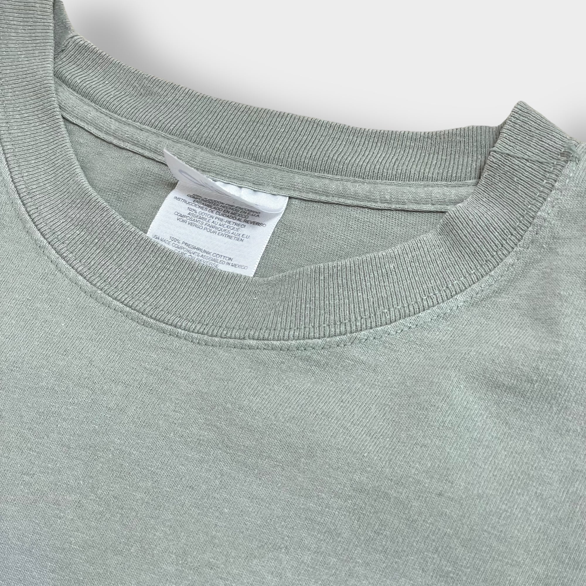 アメリカ半袖Tシャツワンポイントロゴバックプリント くすみカラー
