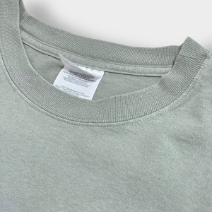 【PORT&COMPANY】USA製 ワンポイントロゴ バックプリント Tシャツ XL ビッグシルエット 半袖 アースカラー くすみカラー US古着