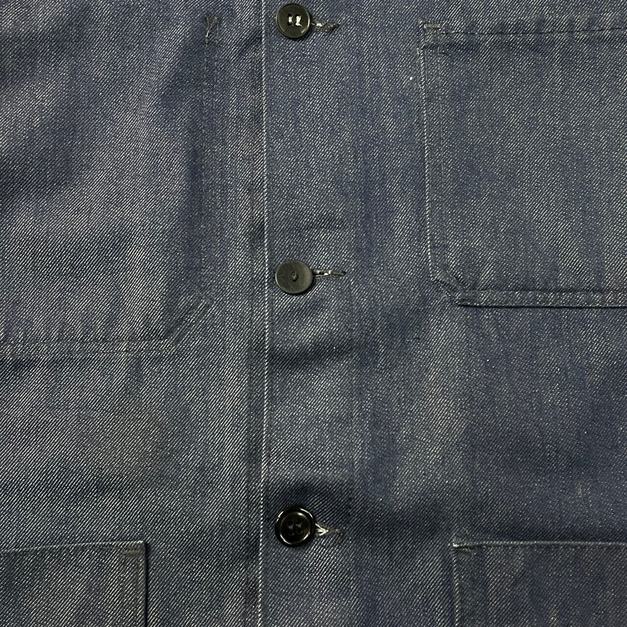 70年代 フランス製 MAGASINS BLEUS バットダイデニム フレンチワーク