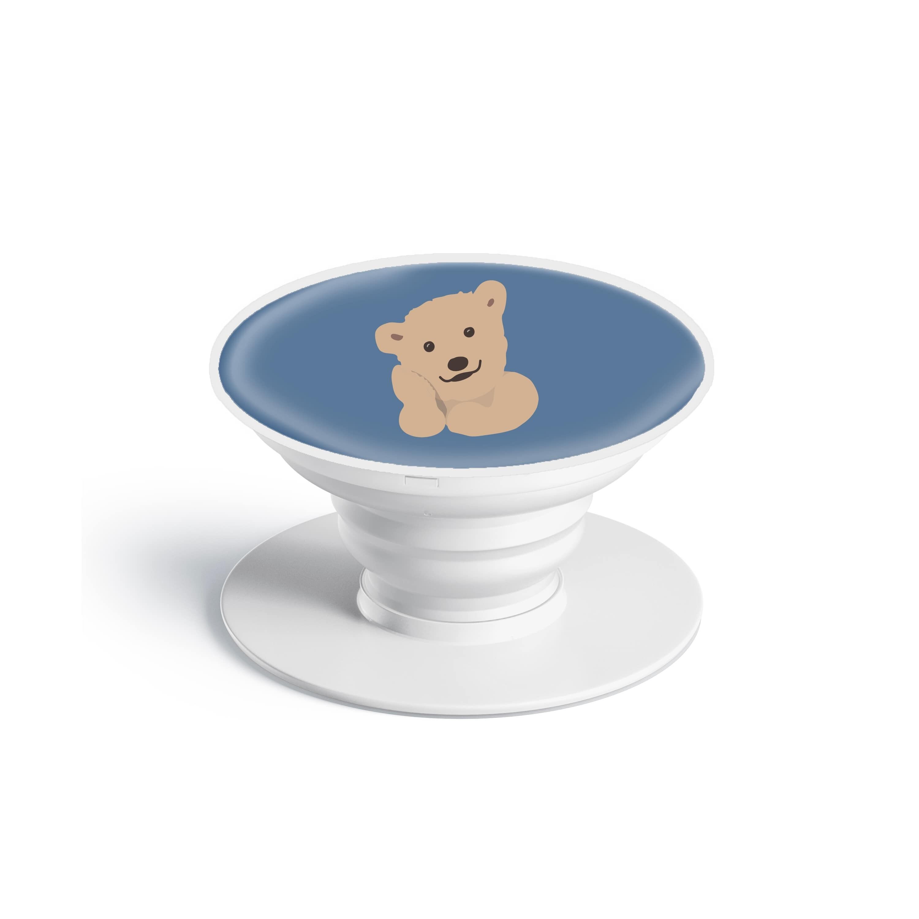 スマホグリップ ポップソケット Bear かわいい くま キャラクター 韓国 人気 取り外し可能 グリップトック 熊 ベアー ネイビー B01 Griptok スマホスタンド 韓国スマホケース専門店 Korean Case