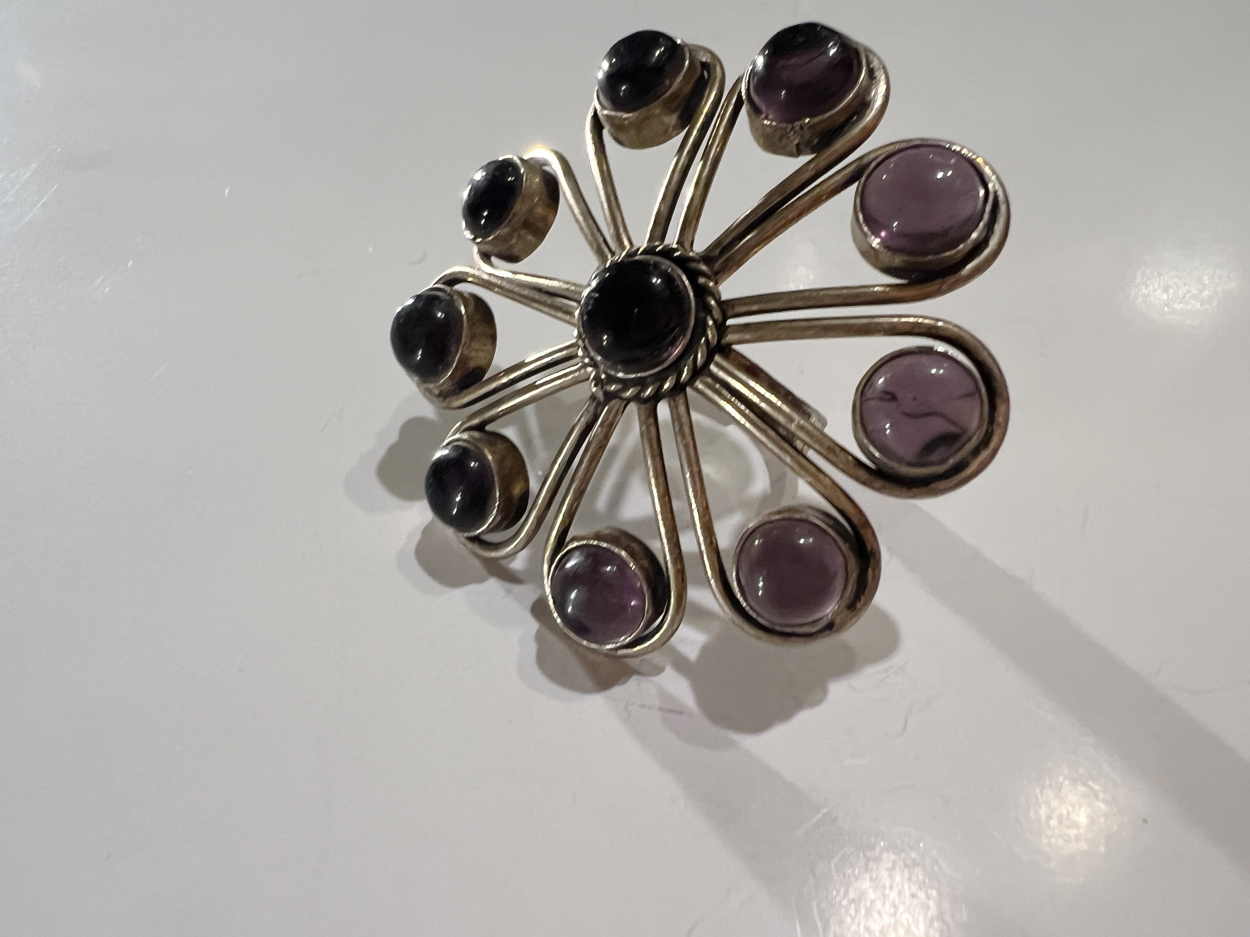 【サイズ調節可能】Vintage indian flower ring