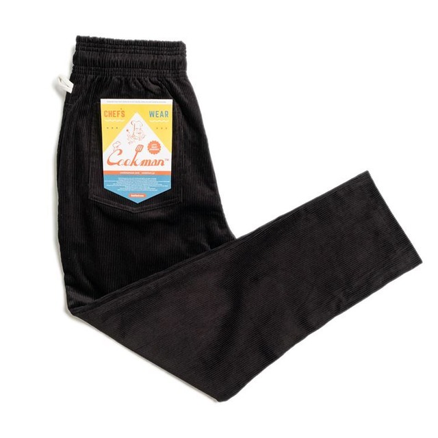 COOKMAN (クックマン) Chef Pants 「Corduroy」 シェフパンツ　コーデュロイ　ブラック　231-03807