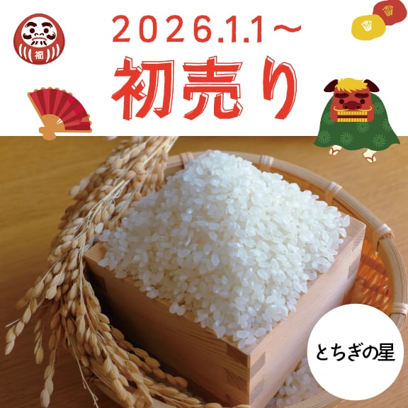 初売り‼︎2026.1.1(木)0:00スタート【とちぎの星】玄米30kg（減農薬