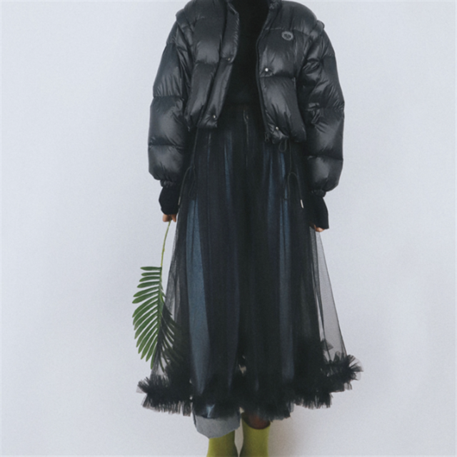 【Tea Tree】シアーメッシュフリルボリュームスカート 3color 10386