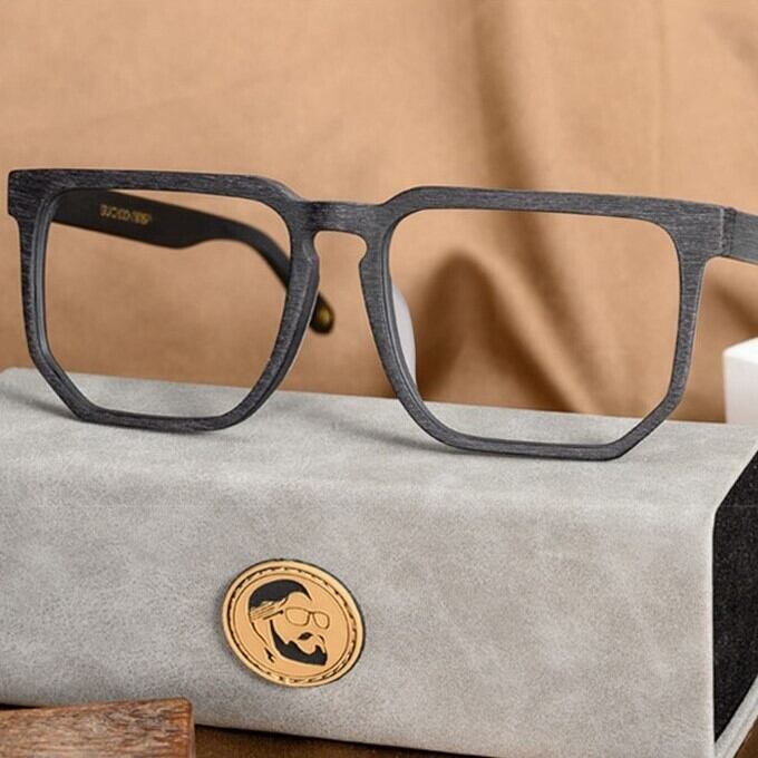 Wood Grain Oversized Glasses -square- / ウッド グレイン オーバー