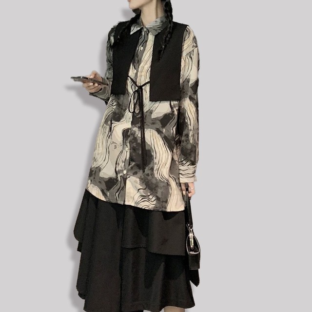 Nuance art dress shirt + best set C0014