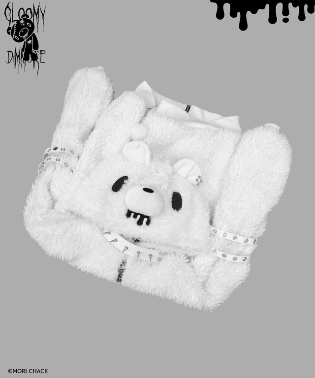 【GLOOMY×DimMoire】グルーミーボアパーカー【White】