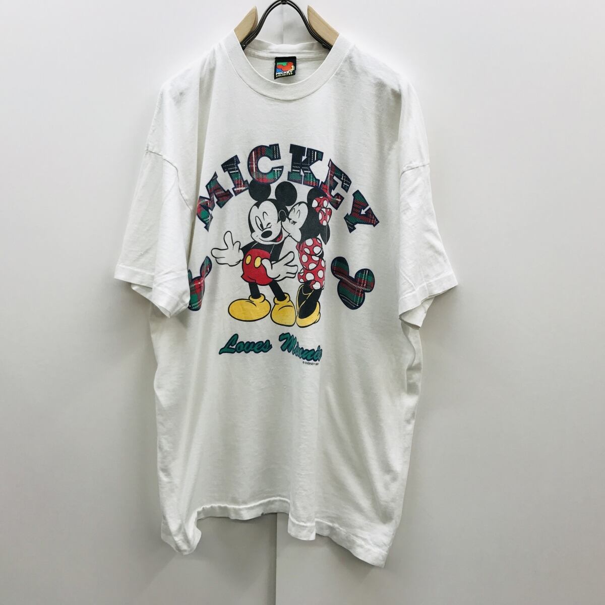 ミッキーアンリミテッド 90年代 Tシャツ ミッキー＆ミニー タータン ...