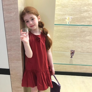 夏バラデザインワンピース