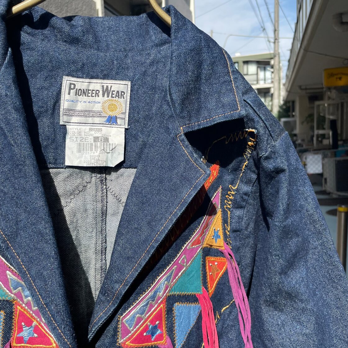 80s PIONEER WEAR denim long jacket | Pay ID