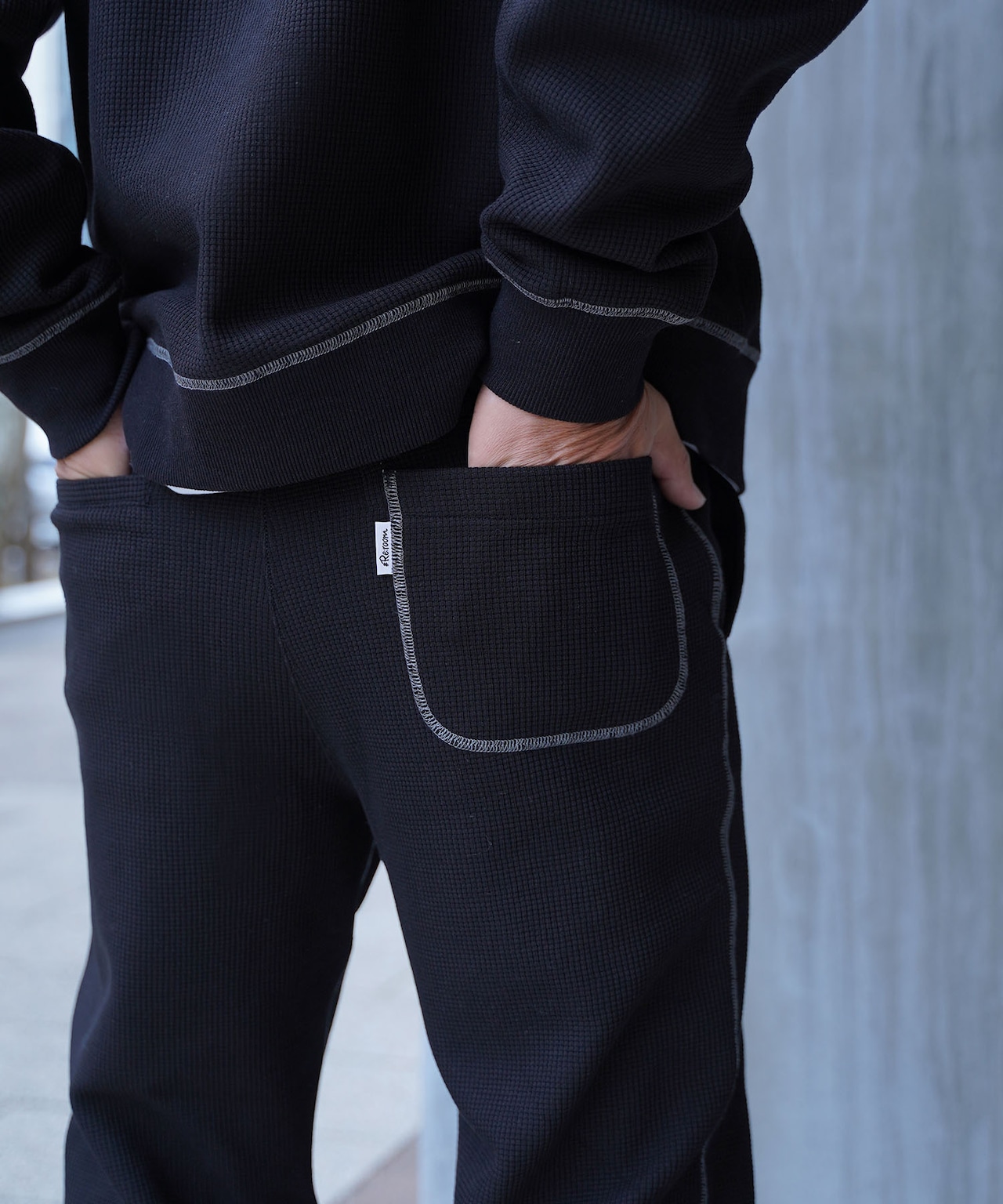 【#Re:room】HEAVY WAFFLE JOG PANTS［REP237］