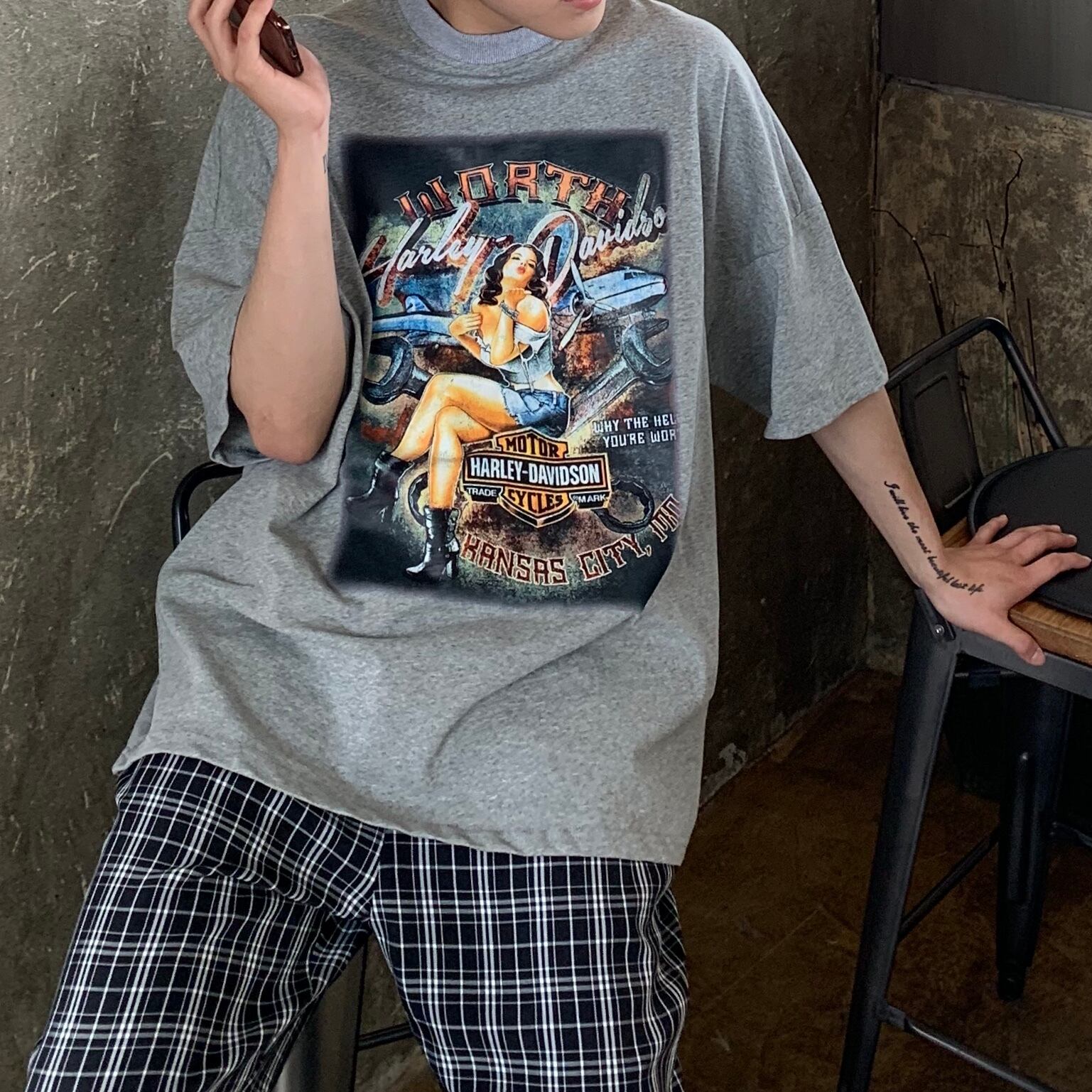 全3色 Tシャツ カットソー プリント カジュアル おしゃれ