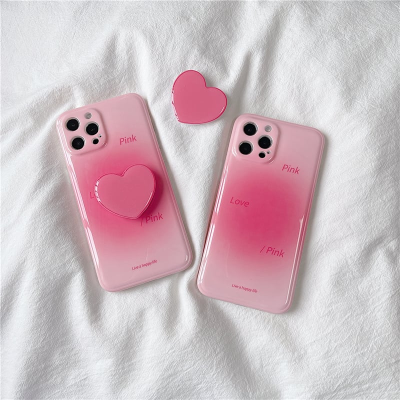 スマホグリップ付き iPhoneケース・スマホケース ハート iPhone 12Pro