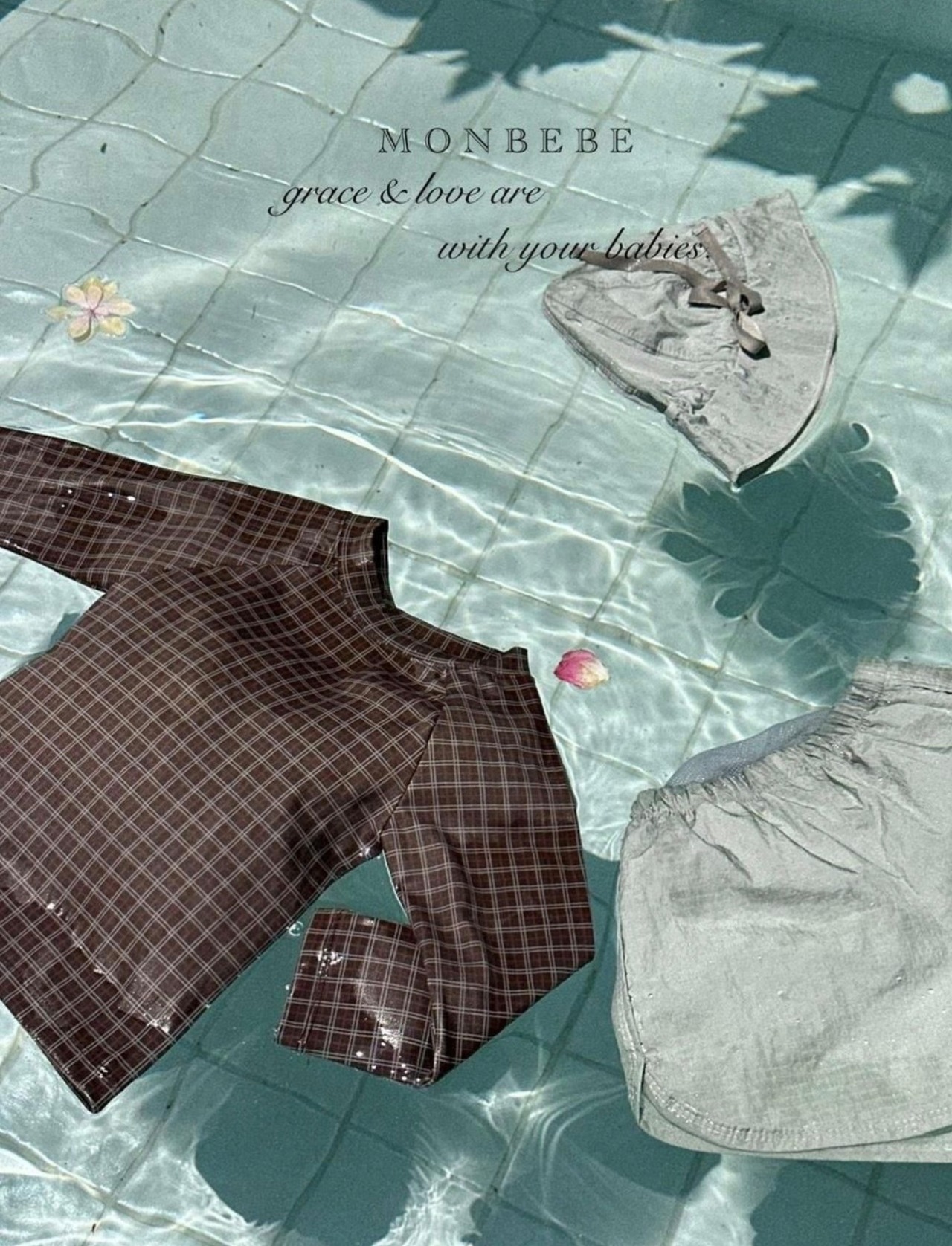 取寄]【monbebe】browine swim set | Dear Daughter