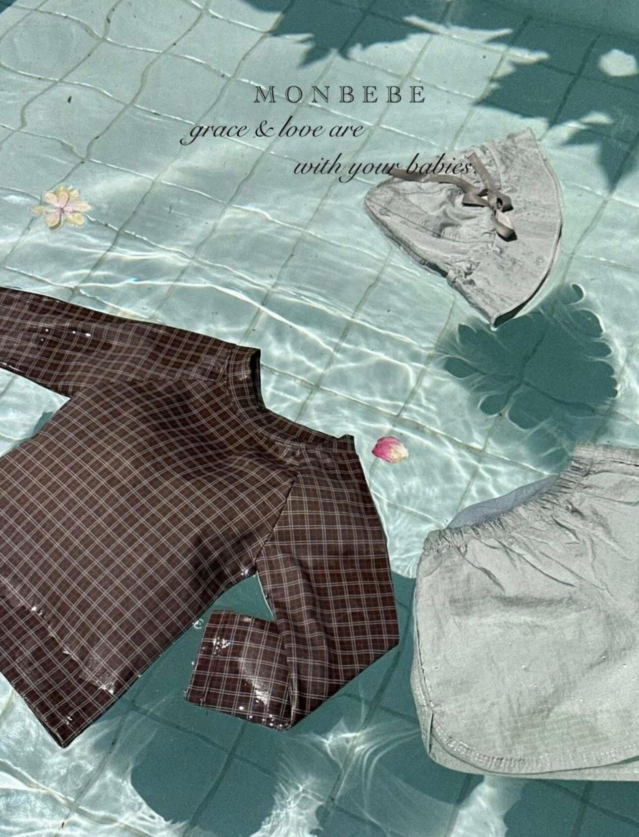 取寄]【monbebe】browine swim set | Dear Daughter