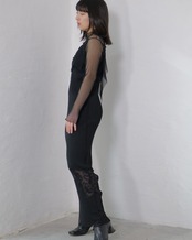 kotoha yokozawa - GHOST TODO Dress Longsleeve Highneck +Inner ：Black｜透けるチュール／インナーセット／サイズで印象が変わる