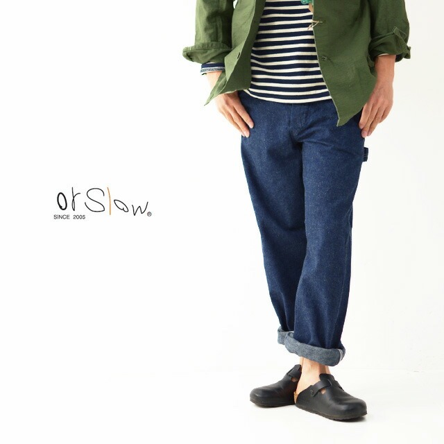 orslow [オアスロウ] M PAINTER PANTS DENIM [one wash] [01-5120-81]ペインターパンツデニム・ワンウォッシュ ・イージーパンツ・ワイドパンツ・MEN'S [2023SS]