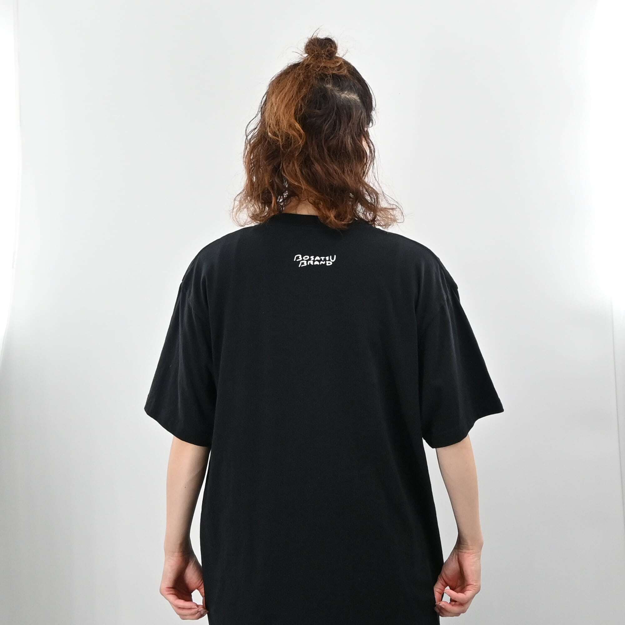 BUDDHA らほつ Tシャツ (刺繍) 6.2oz ブラック/サンドカーキ | BOSATSU