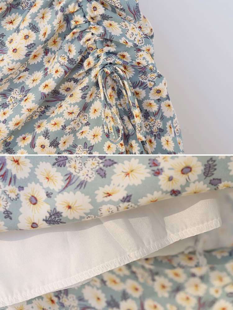 清楚な色っぽワンピで女度UP 花柄スリットロングワンピース 花柄